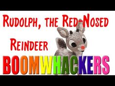 rudolph, the red - nosed reindeer is featured in this image with words above it