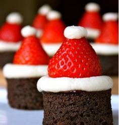 an instagram page with some cupcakes decorated like santa hats