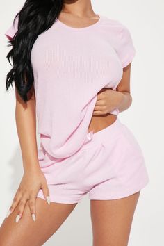 Pajama Short Set, Pajama Short, Cute Pajama Sets, Fashion Nova Outfits, Lounge Outfit, Pj Shorts, Cute Lazy Outfits, Short Pj Set, Lazy Outfits