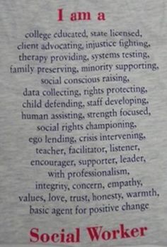 the back of a t - shirt that says i am a social worker