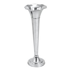 a silver vase on a white background