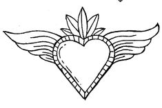 a heart with wings in the shape of a heart