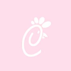 a pink background with the letter c on it