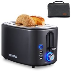 PRICES MAY VARY. ● Set：This package contains the toaster and a cover that fits the size of the toaster, we hope that this set can make it convenient for you to protect the toaster after you use it, so that its service life can be prolonged. ● 1.5’’ Wide Slots & 800W Power：This 2-slice toaster is designed with 1.5’’ extra-wide slots, which allows you to toast any kinds of breads. And it’s 800-Watt heating system can provide quick heating for various breads. ● Bagel Function：The bagel function hea 2 Slice Toaster Cover, Black Toaster, Bagel Bread, Bread Toaster, Stainless Steel Toaster, Countertop Oven, Toasters, Toaster Oven, Small Kitchen Appliances