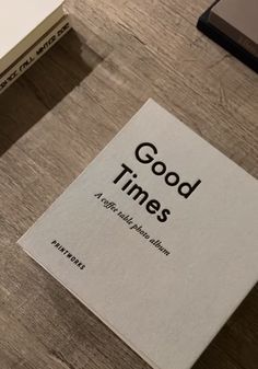 a book sitting on top of a wooden table