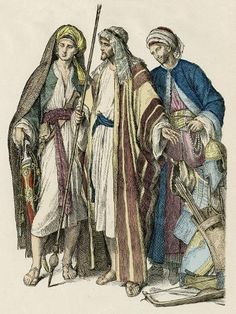 an illustration of three men dressed in medieval clothing