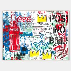 Large Graffiti Canvas Painting Large Graffiti Art Large Colorful Graffiti Paintings Large Basquiat Artwork Post No Bills, Abstract Graffiti Art, Mr Brainwash, Abstract Graffiti, Free Frames, Graffiti Wall Art, Plaster Art, Graffiti Wall, Linen Canvas