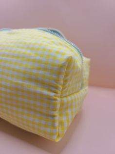 Cute Yellow Bag For Personal Use, Cute Zipper Pouch Pencil Case, Cute Rectangular Cosmetic Bag For School, Cute Pencil Case With Zipper For Daily Use, Cute Zipper Pouch Pencil Case For Daily Use, Trendy Cosmetic Storage Zipper Pouch As Gift, Cute Handmade Pink Pouch, Playful Rectangular Cosmetic Bag For Personal Use, Yellow Cosmetic Pouch For Everyday Use