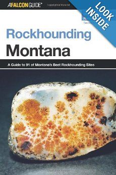 the book cover for rockhounding montanaa, with an image of a rock on