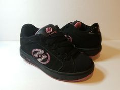 Heelys 7229 Black/Pink Glitter Roller Skate Shoes Sneakers Youth Girls - US 4. Condition is Pre-owned. Shipped with USPS Priority Mail. 0540-SBV-0907190005 Mcbling Sneakers, 2000s Shoes Sneakers, Pink Skate Shoes For Streetwear, 2000s Skate Shoes, 00s Shoes, Y2k Sneakers, Heelys Roller Shoes Women 6, Heelys Roller Shoes Aesthetic, Heelys Roller Aesthetic