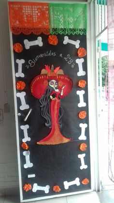 Halloween Classroom Decorations, Classroom Door Decor, Halloween Classroom, Door Decorations Classroom, 4th November, Classroom Door, Día De Muertos, Dia De Muertos, Day Of The Dead