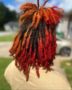 Burnt Orange Hair Color, Color Locs, Dyed Dreads, Colored Locs, Loc Goals, Colored Dreads, Dreads Styles For Women, Dread Head, Beautiful Locs