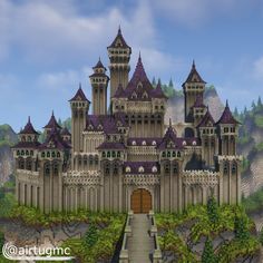 Airtugmc | Minecraft Builder | Patreon Castle Doors Minecraft, Gothic Minecraft Castle, Castle Minecraft Blueprints, Pirate Minecraft, Minecraft Medieval Castle, Castle Inspiration