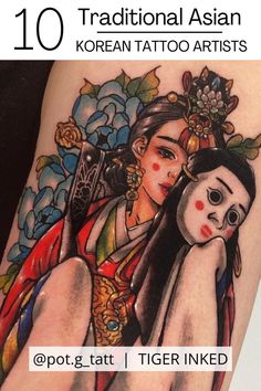 On this pin, there is a traditional Asian tattoo of a Korean girl by Pot G. Tatt on Instagram. Here are 10 traditional Asian tattoo artists in South Korea that you need to see. Learn more at Tiger Inked. Korean Portrait