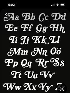 some type of font that is white on black