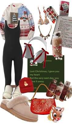 Y2k Christmas Outfits, Y2k Christmas, Christmas Wardrobe, Season Outfits, Collage Outfits, Christmas Collage, Christmas Outfits