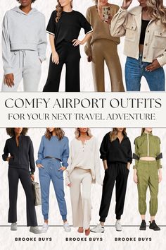 Looking for airport outfits that are both smart and comfortable? These chic travel outfits combine cozy, cute, and comfy travel style for a comfortable travel outfit that works all season. Whether you’re flying in autumn or need a classic airport style travel outfit, these looks balance comfort and fashion. Find your perfect airport travel outfits with these stylish picks for women. Airport Travel Outfits, Comfy Travel, Airport Outfits, Airport Fits