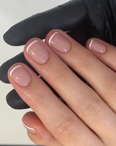 Short Shellac French Nails, French Tip Regular Nails, Super Short Manicure, Super Short French Nails, Short Russian Manicure, Very Short French Tip Nails, Really Short French Tip Nails, Super Short French Tip Nails, Very Short French Nails