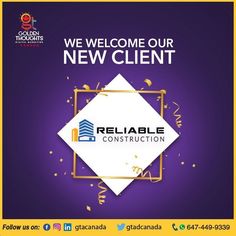 we welcome our new client to reliable construction