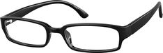 A medium size stylishly plastic full-rim eyeglasses. | Zenni Classic Rectangle Prescription Eyeglasses Black Plastic Lifestyle Organization, Buisness Casual Outfits, Rectangle Frame Glasses, Black Rectangle Glasses, Black Rimmed Glasses, Glasses Inspiration, Digital Wardrobe, Oc Board, Estilo Hippy