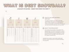 an info sheet with the text what is debt snowball? and how to read it