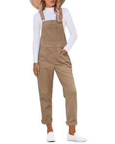 PRICES MAY VARY. luvamia baggy overalls for women feature buckle strap closure, comfy corduroy fabric, functional pockets. The casual overalls for women are completed with tapered leg fit for relaxed vibes. Wear these loose overalls for women casual rolled hem or unrolled to define your own style. luvamia overalls womens are perfect for weekend adventures, work, vacation, party, street, going out, holiday, and more. The 90s theme outfit offer both a blend of contemporary style and old school sim Corduroy Overalls For Workwear, Casual Spring Corduroy Overalls, Fall Bib Front Overalls With Adjustable Straps, Casual Corduroy Overalls For Fall, Casual Fall Corduroy Overalls, Cotton Overalls With Adjustable Straps For Fall, Fall Overalls With Adjustable Straps, Fall Cotton Overalls With Adjustable Straps, Brown Corduroy Overalls With Pockets