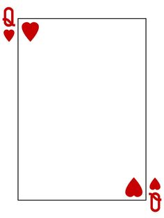 playing cards with hearts and spades in the middle