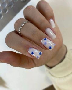 Milky Nails, Nail Designs Valentines, Simple Gel Nails, Basic Nails, Makijaż Smokey Eye, Nails 2023, Heart Nails, Fire Nails