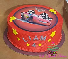 Cake Lightning Mcqueen, Cars Cartoon Cake, Pastel Rayo Mcqueen, Piñata Cars, Disney Cars Sheet Cake, Cars Sheet Cake Disney, Cars Cake Design, Car Wala Cake, Birthday Cake Write Name