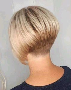 Very Short Inverted Bob, Short Angled Bob Haircut Stacked, Bob Haircuts Back View, Shaved Hair Cuts