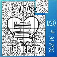 a coloring book with the words love to read on it