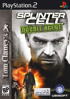 the cover art for splinter cell double agent, which features a man walking in front of a