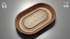 an empty wooden tray with the letter c on it