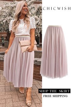 Free Shipping & Easy Return. Up to 30% Off. My Secret Weapon Tulle Maxi Skirt featured by @hello_jackieo . #outfit #womenfashion #clothing #fashion #ootd #summeroutfit #skirt #casualoutfit #alineskirt #midiskirt #pleatedskirt #partyskirt #tulle Chicwish Outfits, Tule Rok, Gonna In Tulle, Skirt Diy, Skirt Tulle, Tulle Maxi Skirt, Maxi Rok, 10 Off, Party Skirt