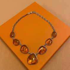 This Is A Handcrafted Product And May Have Slight Irregularities Or Imperfections. These Irregularities Are The Result Of The Human Involvement In The Process. Measurementslength - 17in. Material(S)Amber , Sterling Silver Fashion Mood Board, Amber Jewelry, Amber Color, 18th Birthday, Color Orange, Amber, Silver Necklace, Mood Board, Chain Necklace