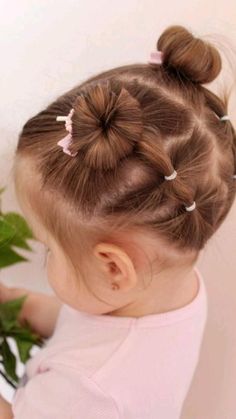 Easy Toddler Hairstyles Short, Hairstyles For Curly Hair Kids, Hairstyles For Kindergarteners, Preschool Hair, Babygirl Hairstyle, Toddler Hairstyles Girl Fine Hair, Baby Girl Hairstyles Curly