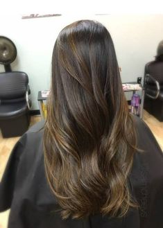 Caramel Balayage For Black Hair Asian, Honey Ombre Hair Brunettes, Asian Subtle Highlights, Asian Hair Highlights Caramel, Carmel Brown Highlights On Black Hair, Lightened Black Hair, Warm Highlights On Black Hair, Brunette Hair Asian, Balayage On Black Hair Indian