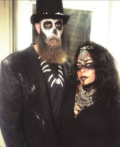 a man and woman dressed up for halloween