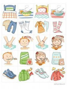 an image of children's clothes and shoes