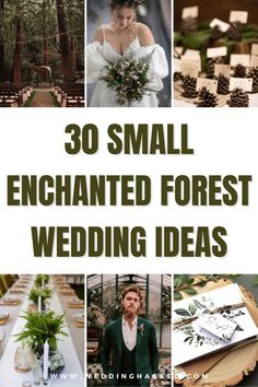 the words 30 small enchanted forest wedding ideas