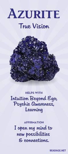 Azurite Meaning, Wiccan Altar, Psychic Development, Gemstones Crystals, Psychic Powers, Gemstone Meanings