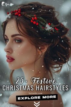 Get into the holiday spirit with these 25+ vibrant Christmas hair color ideas. Transform your look for the festive season. #christmashairstyles #holidayhair #festivehair #christmashair #holidayhairstyles #partyhair #winterhair #christmasparty #hairstyleinspo #hairtutorials #holidaylooks #christmasbeauty #festivebeauty #hairgoals #christmasglam #holidayvibes #winterhairstyles #christmasinspo #hairideas Holiday Hair Styles, Christmas Hairstyles For Women, Christmas Hairstyle, Diy Updo, Christmas Bow Tie