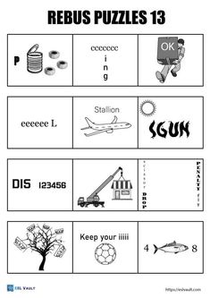 a printable worksheet with words and pictures on it