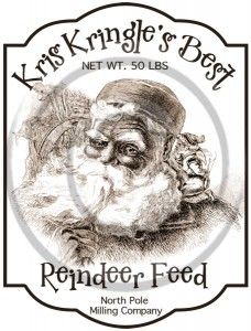 the logo for kroc's kingle's body, featuring santa claus