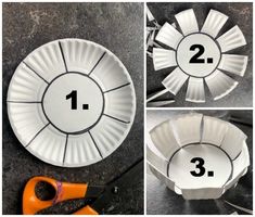 the steps to make a paper plate flower