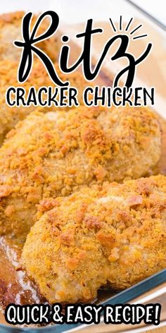 Ritz Chicken, Ritz Cracker Chicken, Ritz Cracker Recipes, Cracker Chicken, Ritz Cracker, Chicken Breast Recipes Baked, Chicken Dish, Cracker Recipes, Chicken Main Dishes