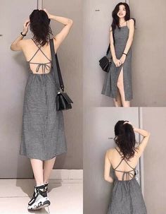 Korean Fashion Dress, Fashion Hacks Clothes, Modest Fashion Outfits, Diy Dress, Kpop Fashion Outfits, Casual Style Outfits, Teen Fashion Outfits, Classy Dress, Trendy Dresses