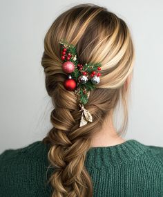 Festive Fishtail Braid for Christmas Hair Fishtail Braid, Festive Look, Hair Braid