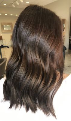 Hair Color Dark Brown With Lowlights, Rich Medium Brown Hair, Dark Brown Babylights, Ash Hair Color Brown, Chocolate Brown Highlights On Dark Hair, Brown Hair No Highlights, Medium Brown Hair With Lowlights, Hair Color For Brown Hair, Neutral Brown Hair Color