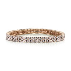 BOHO COLLECTION: The SHAY Diamond Mesh Stretch Bracelet. Details: 18K Gold: 16.96gr White Diamonds: 6cts Standard Size: 17cm Width: 6mm Available in Rose, Yellow, White or Black Gold Product Number: SB254 Not sure of sizing? See our chart HERE. Please CONTACT us to further customize the size or gemstone or LIVE CHAT with one of our team now. All of our stones are natural and untreated which may result in slight variances in color, shape, and size resulting in beautiful one of a kind gems. All pr Wrist Jewelry, Rose Yellow, Latest Jewellery, Diamond Bangle, Hand Jewelry, Rose Gold Diamonds, White Diamonds, Stretch Bracelet, White Gold Diamonds